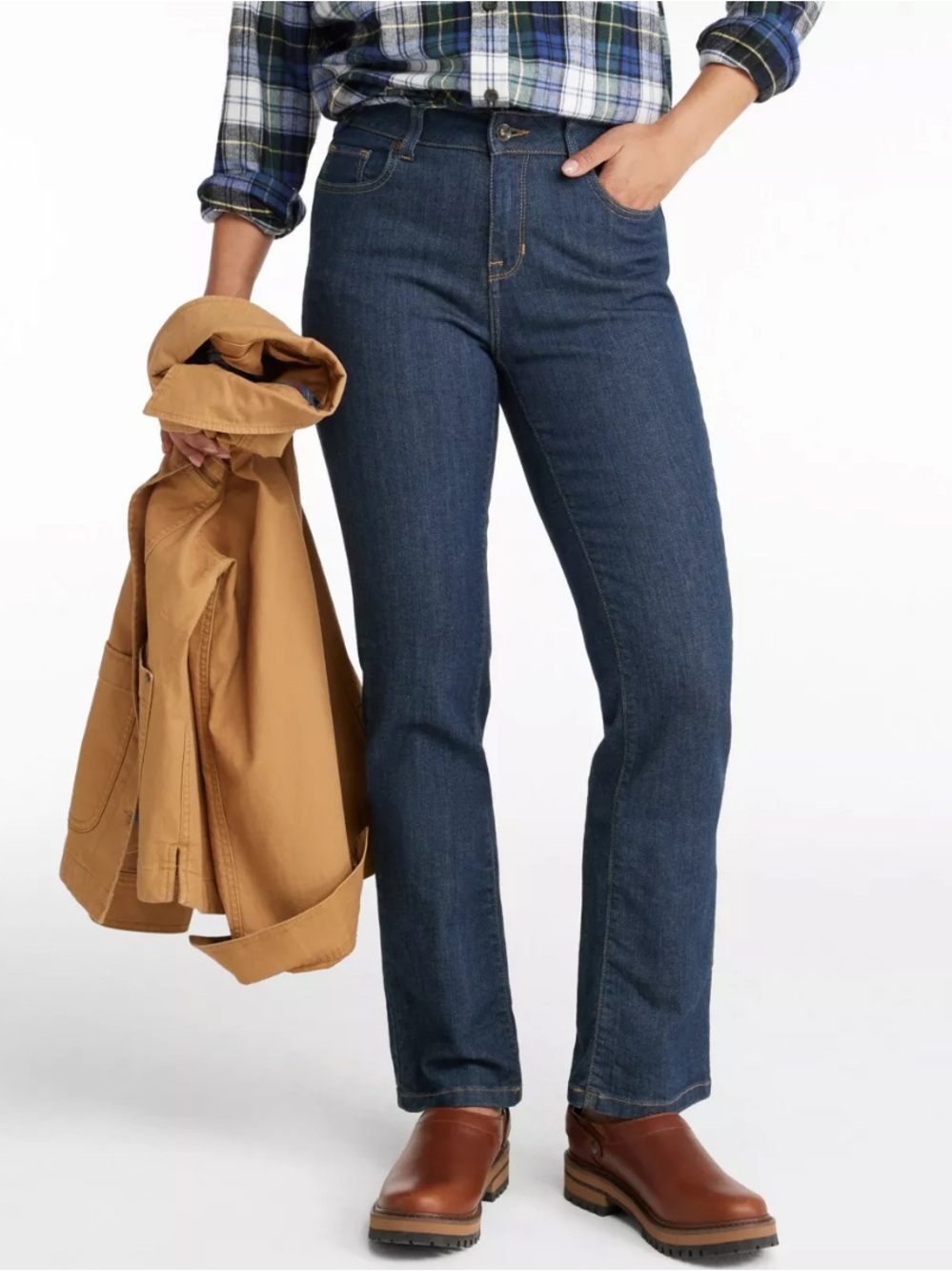 L.L.Bean Classic Fit Straight-Leg Stretch Jeans - 18 Regular